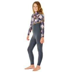 Rip Curl Combinaison Junior RipCurl FlashBomb 4/3 Chest Zip Washed Black