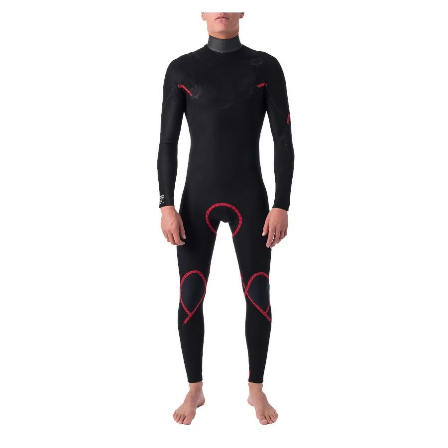 Combinaison Rip Curl Dawn Patrol Perf 4/3 Chest Zip Black – Image 4