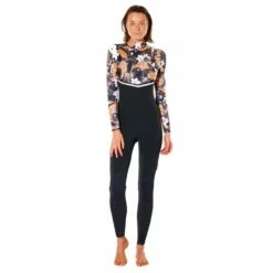 Combinaison Rip Curl E-Bomb E6 4/3 Mm Zip Free Black Gold