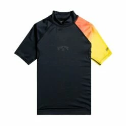 Lycra Enfant Manches Courtes Billabong Contrast - Black Heather