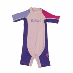Rip Curl Lycra Wetsuit Girls Option Manches Courtes Purple