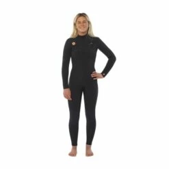 Sisstrevolution 7 Seas 5/4 Chest Zip By Vissla - Solid Black
